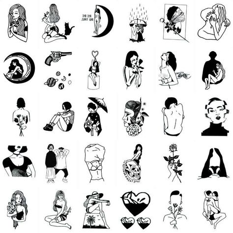 30pcs/set Waterproof Temporary Tatoo Darkly Women Rose Knife Sexy Fake Tattoo for Body Arm Chest Fake Tattoo Body Stickers|Temporary Tattoos| - AliExpress Man And Woman Line Art, Russian Tattoos, Tattoo Fe, Fashion Tattoo, Meaningful Tattoos For Women, Cool Chest Tattoos, Silhouette Tattoos, Best Tattoos For Women, Chest Tattoos For Women