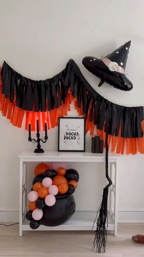 Swanky Party Box on Reels | The Citizens of Halloween · This Is Halloween (From "The Nightmare Before Christmas") Halloween Streamers, Halloween Potluck, Streamer Decorations, Halloween Tablecloth, Outdoor Party Decorations, Party Hacks, Party Box, Plastic Tablecloth, Library Decor