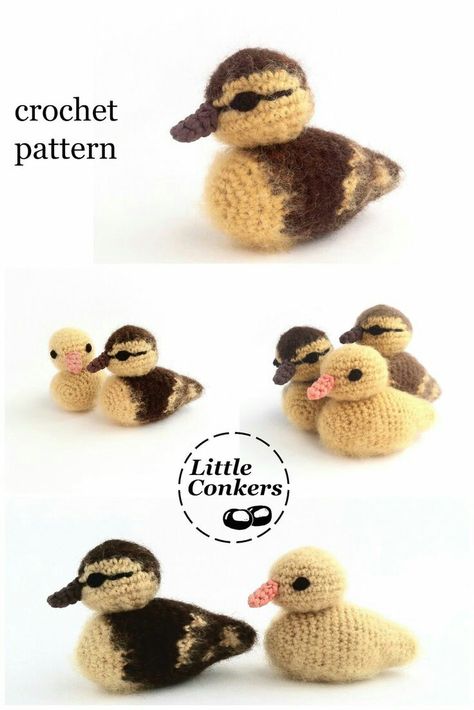 Duckling Crochet, Confection Au Crochet, Crochet Birds, Pola Amigurumi, Haken Baby, Kids Pattern, Fun Crochet Projects, Crochet Diy, Crochet Stuff