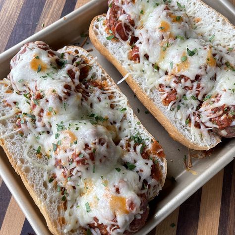 This is not your mama's meatball sandwich!   This spicy smoked meatball sandwich recipe has the best of both worlds: tradition and spice! Smoked Meatball Subs, Meatball Sandwich Recipes, Meatball Sub Recipe, Street Corn Recipe, Spicy Meatballs, Meatball Sub, Meatball Sandwich, Smoked Food, Bbq Menu