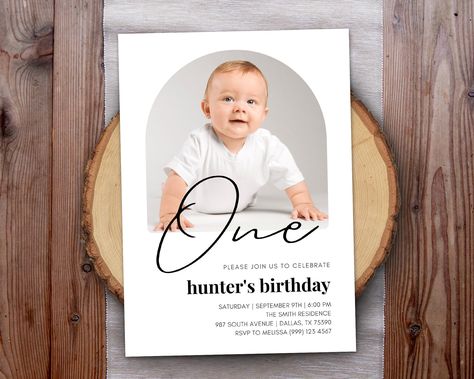 Excited to share the latest addition to my Etsy shop: First Birthday Invitation Modern Photo Birthday Invitation Elegant 1st Birthday Invite Minimalist Birthday Party Invite https://etsy.me/43UNF4R #white #birthday #invite #elegant #birthdayinvitation #firstbirthday Invitation 1 Year Birthday, 1st Year Birthday Invitation Card, Minimalist Birthday Invitation Card, Minimalist Birthday Party, 1st Birthday Invitations With Photo, Red Roses Art, Evite 1st Birthday Invitations, Toddler Birthday Party Themes, Minimalist Birthday