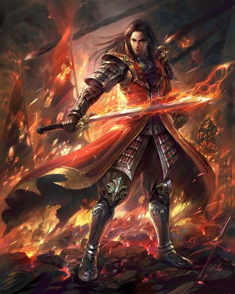 Phoenix Knight (5e Class) - D&D Wiki Eldritch Knight, Dnd Paladin, Ninja Assassin, Fire Warrior, Heavy Armor, Armadura Medieval, Adventure Inspiration, Male Character, Fantasy Male