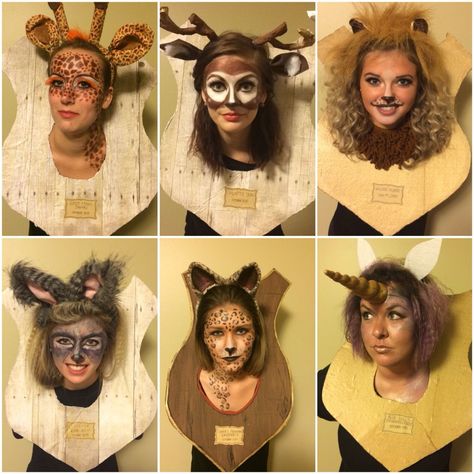 Wild Costume Ideas, Taxidermy Costume, Animal Costumes Women Diy, Halloween Taxidermy, Taxidermy Animals, Handmade Halloween Costumes, Animal Halloween Costumes, Carnaval Costume, Creepy Costumes