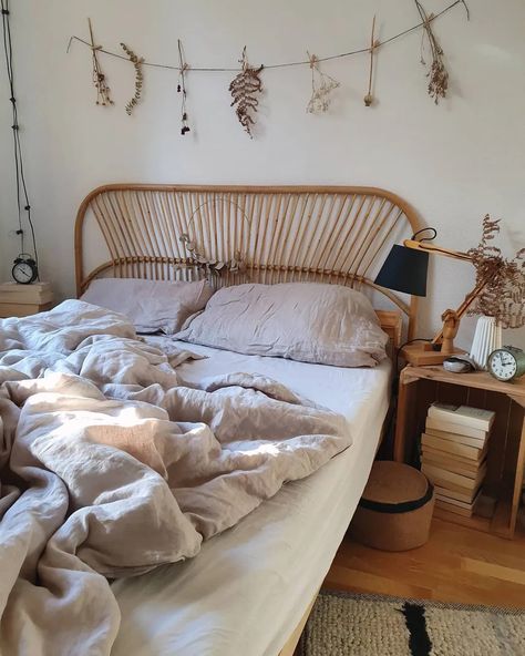 Rattan Bed Frame, Vintage Bed Frame, Wicker Bedroom, Rattan Bed, Wicker Headboard, Rattan Headboard, Wooden Platform Bed, Bedroom Headboard, Spare Bedroom