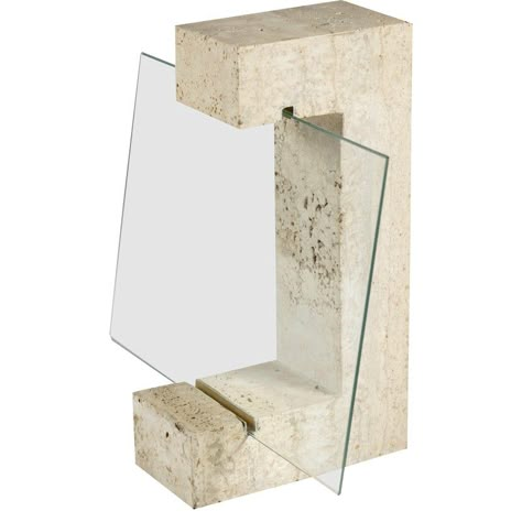 Travertine Photo Frame, 1960s, in Flawless conditions.  Designed 1960 to 1969 Gift Card Displays, Travertine Colors, Marble Frame, Trophy Design, Photo Frame Design, Rental Decorating, Exhibition Display, Objet Design, Marble Art