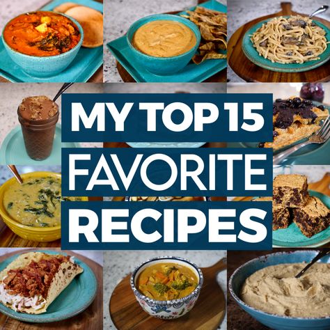 My Top 15 Favorite Recipes from the Show Whole Food Plant Based Cooking Show Recipes, The Whole Food Plant Based Cooking Show, Oscar Food, Plant Based Cooking, Plant Based Lunch, Whole Food Plant Based, Dairy Free Dinner, Dairy Free Breakfasts, Wfpb Recipes