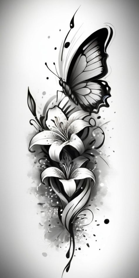 Pretty Flower Tattoos Small, Leg Sleeve Tattoos Female Flowers, Ladies Full Back Tattoo, Tattoo Stencils Shading, Nature Vibe Tattoo, Tattoo Arm Female, Tattoo Ideas Ankle Female, Tattoo Ideas Side Wrist, Name Cover Up Tattoos For Women Hip