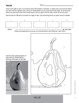 Element of Value - Value and Shading Worksheets - Visual Art Mini-Lesson Value Drawing, Drawing Activity, Art Teaching Resources, Activity Worksheet, Middle School Art Projects, Free Drawing, Art Lessons Middle School, Art Teaching, Value In Art