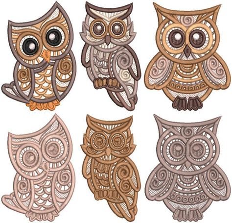 embroidery patterns Embroidery Owl Designs, Fsl Embroidery Designs Free, Free Standing Lace Machine Embroidery, Embroidery Bookmark, Fsl Embroidery Designs, Fsl Embroidery, Free Embroidery Patterns Machine, Bird Embroidery Pattern, Free Machine Embroidery Designs Patterns