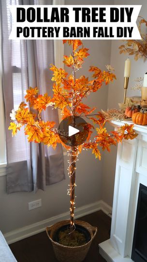 Bargain Bethany, Pottery Barn Fall, Dollar Tree Fall Decor, Dollar Tree Fall Decor Diy, Alter Flowers, Tree Projects, Fall Decor Dollar Tree, Dollar Tree Fall, Fall Tree