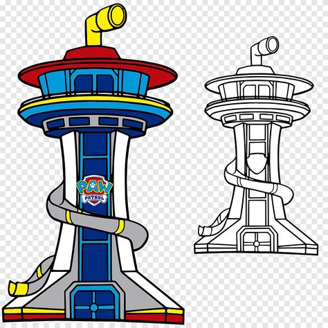 Drawing Puppies, Paw Patrol Drawing, Dog Party Games, Paw Patrol Tower, Paw Patrol Lookout, Animal Rescue Fundraising, Crown Clip Art, Sky Paw Patrol, Pup Patrol