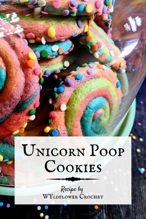 Unicorn Poop Cookies, Colorful Cookies, Sour Cream Cookies, Sour Cream Sugar Cookies, Unicorn Poop, Sandwich Cookies, Sugar Cookies Recipe, Cream And Sugar, Cookies And Cream