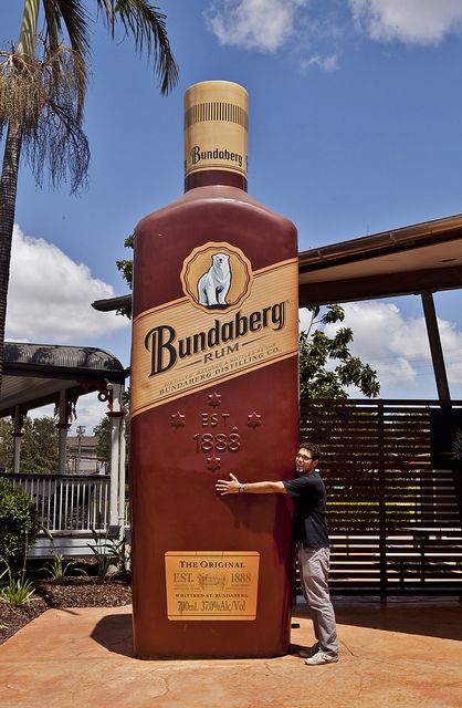 The Big Rum Bottle, Bundaberg, Queensland   - Explore the World with Travel Nerd Nici, one Country at a Time. http://TravelNerdNici.com Bundaberg Rum, Australian Continent, Rum Bottle, The Turtles, Airlie Beach, The Great Barrier Reef, Roadside Attractions, Place To Visit, Sunday Afternoon