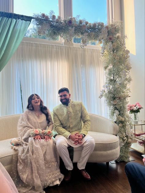 Baat Pakki Pictures, Desi Engagement Party, Pakistani Engagement Photos, Pakistani Baat Pakki Decor, Desi Engagement Photos, Baat Pakki Ideas Decoration, Mangni Decor, Desi Engagement Decor, Baat Pakki Ideas At Home