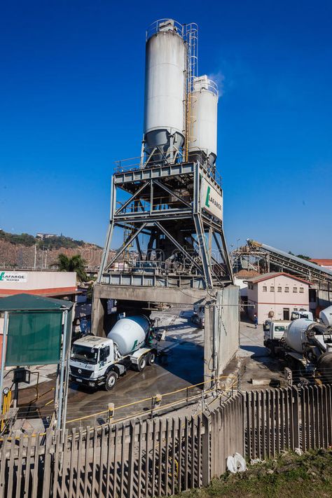 Concrete Mixing Factory royalty free stock photo Concrete Factory, Cement Factory, Industry Images, Sand And Water, Plant Design, Space Needle, Image Hd, Cement, Editorial