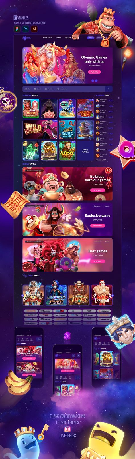 Website/Banners | Behance :: Behance Gambling Illustration, Newsletter Design Layout, Skull Wedding, Newsletter Design, Website Banner, Seo Website, Game Character Design, Popular Games, Game Ui