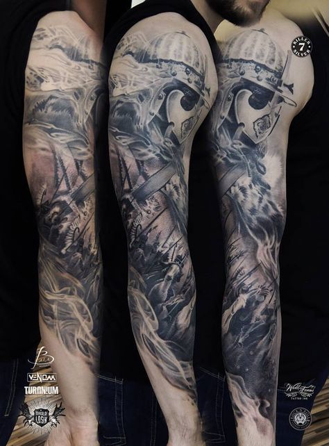 Pazyryk Tattoo, Polish Sleeve Tattoo, Polish Warrior Tattoo, Polish Winged Hussars Tattoo, Daniel Tattoo, Armour Tattoo, Slavic Tattoo, Polish Tattoos, Polish Hussars