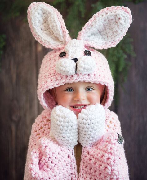 Crochet bunny hat