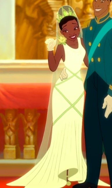 Tiana — The Princess and the Frog: Frog Wedding, Tiana Wedding, Disney Amor, Tiana And Naveen, Disney Princess Wedding, Princesa Tiana, Image Princesse Disney, Disney Princess Tiana, Disney Princess Outfits