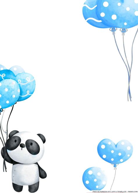 Cuddle Up for Cuteness! Panda Balloon Birthday Invitations! Panda Balloon, Panda Birthday Invitations, Panda Hug, Paper Lanterns Diy, Panda Baby, Panda Birthday, Panda Party, Green Balloon, Balloon Birthday