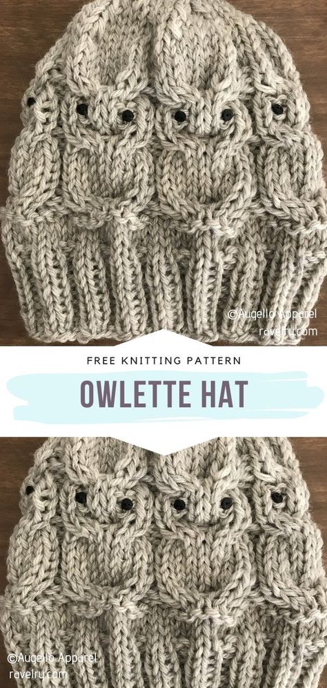 Adorable Owl Accessories with Free Knitting Patterns Cable Knit Ear Warmer Pattern Free, Free Super Chunky Knitting Patterns, Aran Knitting Patterns Free Children, Owl Knitting, Owl Knitting Pattern, Owl Accessories, Knitted Owl, Gloves Knitted, Cloche Hats