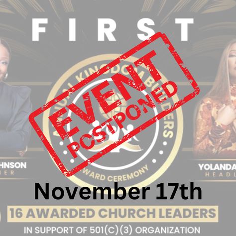 Event has been Postponed till NOVEMBER 17th. 2024 Due to the local natual disaster,  we have posponed the Annual Kingdom Builders Award Ceremony to November 17th 2024. Please check back for more information . #KingdomBuilders #GospelEntertainment #FaithBasedEvents #Unity #Community #Inclusivity #Connection #GospelMusic #LoveHopeFaith #SharedPurpose #TransformativeMusic #Empathy #Solidarity #HumanExperience #Inspiration Kingdom Builders, Award Ceremony, Gospel Music, Awards Ceremony, Human Experience, Faith Based, Faith Hope