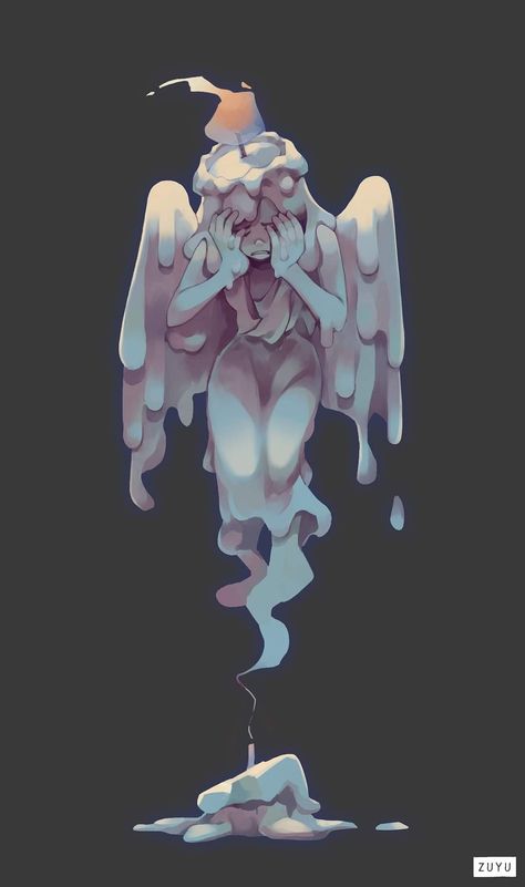 Ghost Characters Design, Candle Oc Design, Drawing Ghosts Character Design, Ghostly Character Design, Ghost Art Reference, Ghost Concept Art Character Design, Ghosts Character Design, Dnd Ghost Art, Cute Ghost Character Design