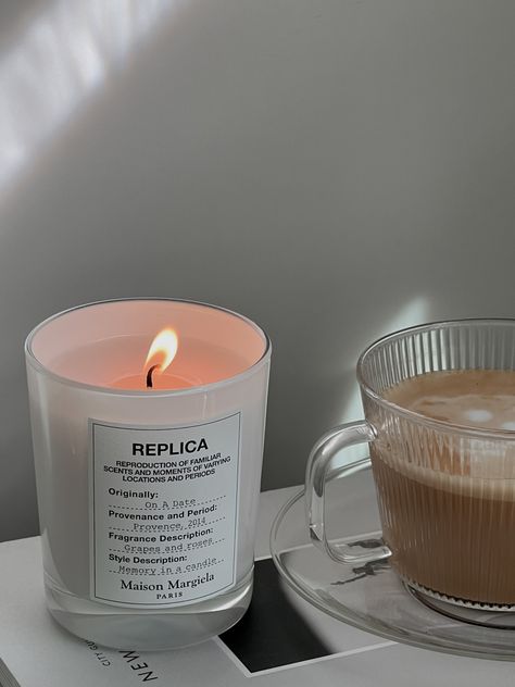 Coffee And Candle Aesthetic, Coffee Candle Aesthetic, Cozy Lifestyle Aesthetic, Scented Candles Aesthetic Room, Candle Lifestyle, Coffee And Candles, Candles Aesthetic Cozy, Scented Candles Aesthetic, Candle Photoshoot