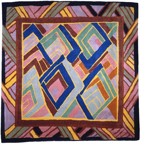 Creative Rugs, Omega Workshop, Courtauld Gallery, Fish Rug, Christopher Farr, Vanessa Bell, Bloomsbury Group, Bohemian Furniture, Bohemian Interior Design