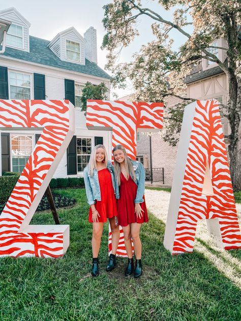 Sorority Lawn Letters, Sorority Yard Letters, Sorority Merchandise, Tri Delt, Sorority Letters, Bid Day Themes, Phi Mu, University Of Arkansas, Bid Day