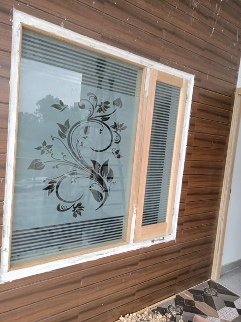 Front Monty Glass Design, Window Glass Design Modern India, Etched Glass Door Interiors, Frosted Glass Design Pattern Living Rooms, Frosted Glass Design Pattern Home, Window Glass Etching Designs, Corner Window Design, Etching Glass Design For Balcony, Main Door Glass Design