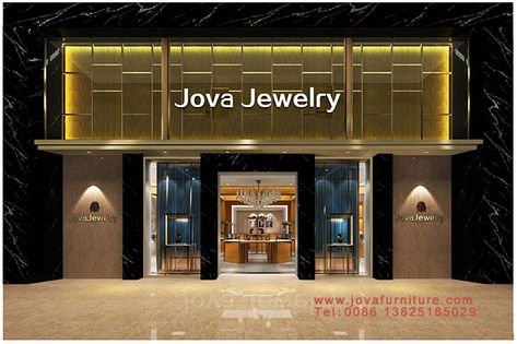 jewellery shop front design ideas Jewellery Showroom Exterior, Shop Front Design Ideas, Shops Elevation, Shop Board Design, Interior Design Gold, Luxury Jewelry Shop, Building Signage, Jewelry Store Displays, Jewelry Store Interior