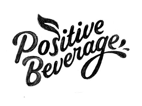 Positive Beverage Logo concept by Renof Olivian Beverage Logo Design Inspiration, Beverage Logo Design, Typography Reference, Eco Logo Design, Fruit Board, Fruit Logo Design, Juice Shop, Sweet Logo, Spirit Design