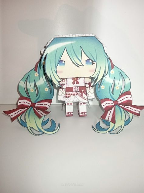 Strawberry Miku Papercraft, Strawberry Miku, Miku Papercraft, Papercraft Templates, Im Crazy, Project Sekai, Hatsune Miku, Vocaloid, Paper Craft