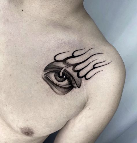 Ojo Tattoo, Tattoo Apprenticeship, Flame Tattoos, Photography Drawing, Tattoo Illustration, Desenho Tattoo, Dark Tattoo, Black Ink Tattoos, Eye Tattoo