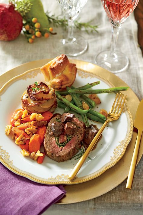 Christmas Dinner Menus Perfect for Your Party | Southern Living Holiday Dinner Party Menu, Christmas Brunch Menu, Christmas Menus, Holiday Dinner Menu, Traditional Christmas Dinner, Easy Christmas Dinner, Christmas Dinner Menu, Sandwich Bar, Christmas Eve Dinner