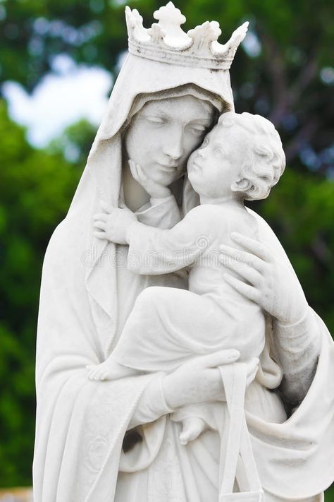 Virgin Mary carrying the baby Jesus. Statue of the virgin Mary carrying the baby #Sponsored , #ADVERTISEMENT, #ad, #Mary, #Statue, #virgin, #carrying Jesus Statue Tattoo, Baby Jesus Statue, Marian Apparition, Mary And Baby Jesus, Statue Tattoo, Jesus Statue, Images Of Mary, Lady Of Fatima, The Virgin Mary