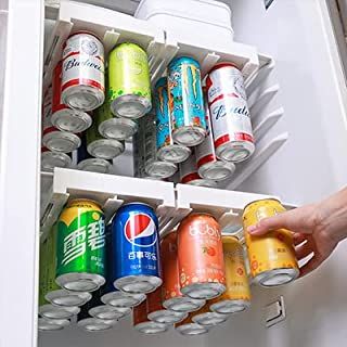 Soft Drink Storage Ideas, Fridge Can Organizer, Pop Can Storage Ideas, Soda Can Organizer, Soda Can Organization, Soda Can Storage Ideas, Soda Storage Ideas, Soda Organization, Drink Storage Ideas