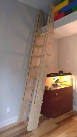 Folding Loft Stairs Ideas, Diy Attic Ladder, Diy Loft Ladder, Loft Ladder Ideas, Diy Wooden Ladder, Ladder Loft, Ladder Ideas, Space Saving Staircase, Diy Loft