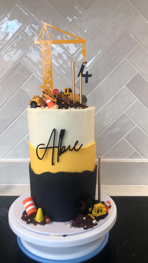 Jcb Cakes For Boys, Construction Birthday Cake For Men, Bulldozer Birthday Cake, Construction Birthday Dessert, Skid Steer Cake, Construction Sheet Cake, Construction Cake For Boys, Construction Theme Birthday Cake, Construction Site Birthday Party