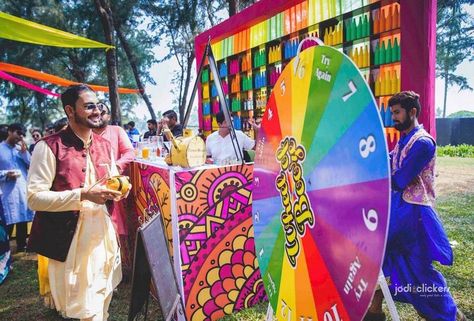 Photo of Spin the wheel activity and games for the mehendi Mehendi Games, Spin The Wheel Game Ideas, Wedding Games Ideas, Wedding Game Ideas, Carnival Wedding Theme, Sports Themed Wedding, Wedding Party Games, Mehendi Decor Ideas, Wedding Pool Party