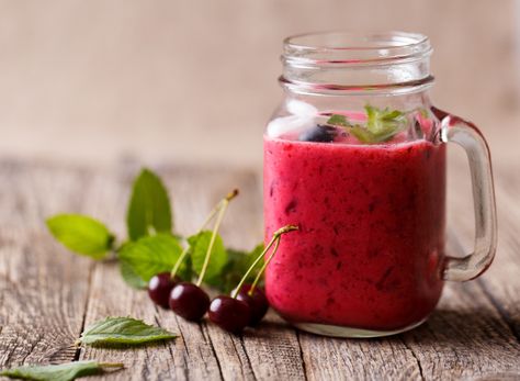 The #1 Best Smoothie to Lower Cholesterol, Says Dietitian — Eat This Not That Cherry Shake, Heart Healthy Smoothies, Strawberry Gluten Free, To Lower Cholesterol, Tart Cherries, Cherry Smoothie, Good Smoothies, Smoothie Ingredients, Chocolate Cherry