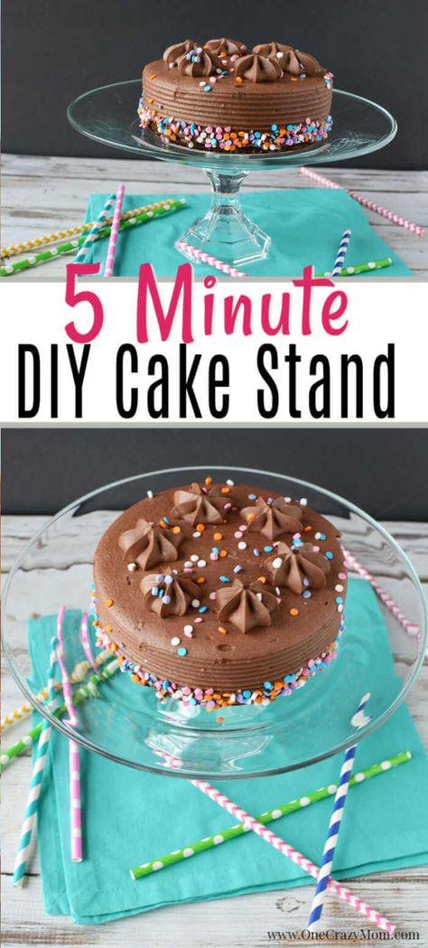 Make this DIY Cake Stand in just minutes. It is so easy and budget friendly to make a homemade cake stand. Proudly display your homemade cake stand. How To Make A Cake Stand Diy, How To Make A Cake Stand, Diy Cake Display, Wood Cake Stand Diy, Homemade Cake Stands, Cake Stand Diy, Diy Wedding Cake Stand, Vanilla Cake From Scratch, Homemade Wedding Cake