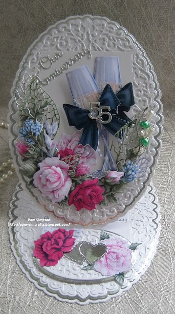 Our Emerald Wedding Anniversary. Emerald Wedding Anniversary, Christmas Primitive Crafts, Tattered Lace Cards, Carnation Crafts, Diy Anniversary, Prim Christmas, Frame Ideas, Anna Griffin Cards, Crafts Cards