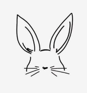 Bunny Ears Tattoo, Outline Tattoo Small, Bunny Outline Tattoo, Tattoo Small Cute, Ears Tattoo, Bunny Outline, Outline Tattoo, Face Lines, Line Art Tattoos