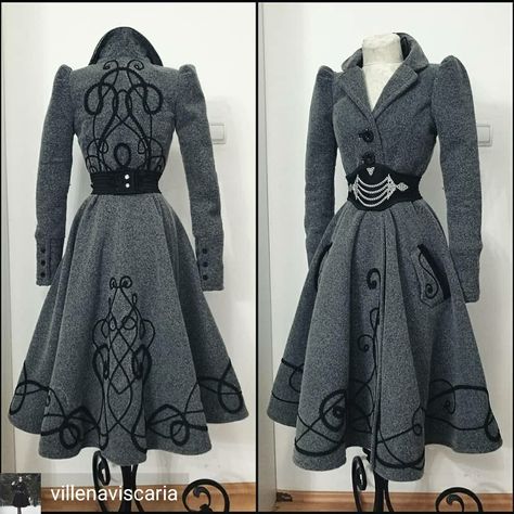 Starry Night Dress, Womens Jackets, Steampunk Clothing, Fantasy Dress, Historical Fashion, Coat Fashion, Victorian Era, Serbia, Wool Coat