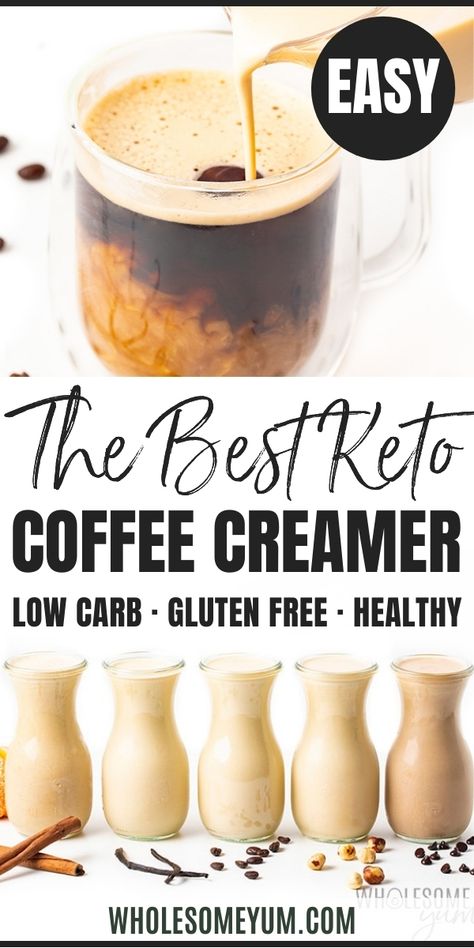 Keto Coffee Creamer Recipe Keto Coffee Creamer Recipe, Low Carb Coffee Creamer, Best Keto Coffee, Sugar Free Coffee Creamer, Sugar Free Creamer, Homemade Coffee Creamer Recipe, Healthy Coffee Creamer, Diy Coffee Creamer, Keto Coffee Creamer