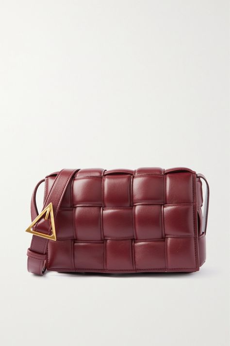 This blown-up take on Bottega Veneta's intrecciato weave creates perfect squares, which is why Danish stylist Pernille Teisbaek likens the 'Cassette' bag to a chocolate bar. The structured, '90-inspired shape is crafted from two layers of soft leather that's thickly padded so it feels soft and puffy. Wear the adjustable strap cross-body or tuck it inside to carry as a clutch. Bottega Veneta Cassette Bag, Bottega Bag, Pernille Teisbaek, Bottega Veneta Cassette, Woven Leather Bag, Bottega Veneta Bags, Bottega Veneta Intrecciato, Hand Chain, Merlot