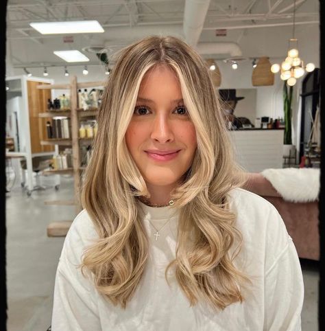 Blonde Highlights And Face Framing, Natural Blonde Face Framing Highlights, Natural Low Maintenance Blonde, Balayage Hair With Face Framing, Blended Face Framing Highlights, Blonde Face Frame Highlights, Dimensial Blonde, Lived In Fall Blonde, Honey Blonde Face Framing Highlights