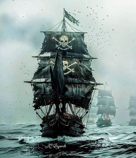 Ghost Ship Art, Old Pirate, Black Pearl Ship, Pirate Ship Art, جوني ديب, Kaptan Jack Sparrow, Pirate Tattoo, Navi A Vela, Old Sailing Ships